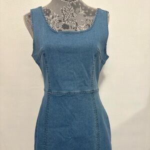 Denim Sleeveless Mini Dress